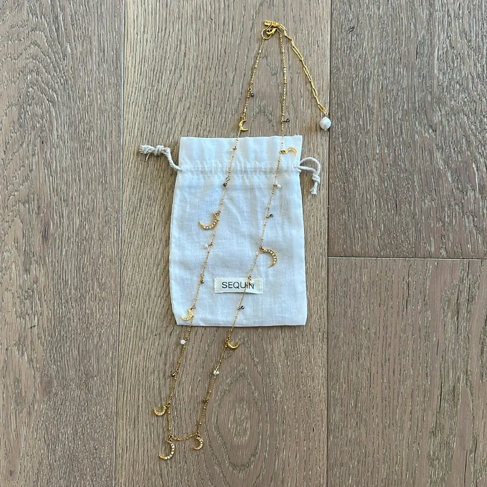 Sequin NYC Luna Convertible Chain Necklace